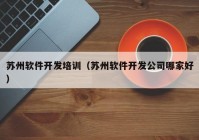 苏州软件开发培训（苏州软件开发公司哪家好）