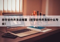 想学软件开发去哪里（想学软件开发报什么专业）