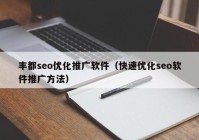 丰都seo优化推广软件（快速优化seo软件推广方法）